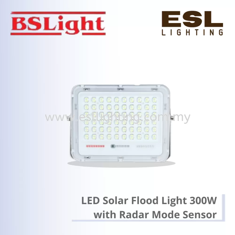 BSLIGHT LED SOLAR FLOOD LIGHT with Radar Mode Sensor 300W BSSLFL-300