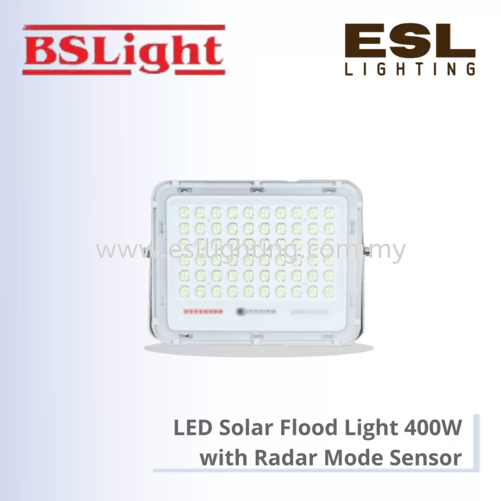 BSLIGHT LED SOLAR FLOOD LIGHT with Radar Mode Sensor 400W BSSLFL-400