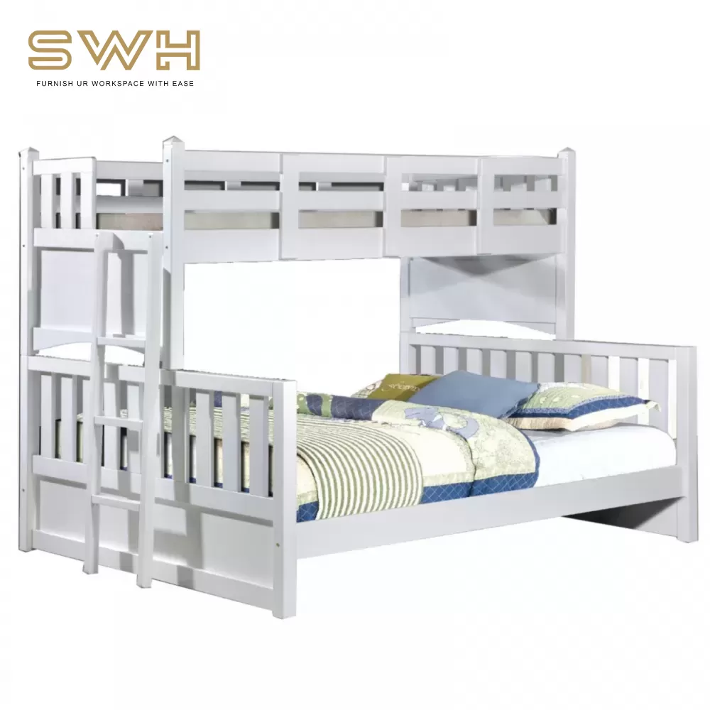Double Decker Wooden Bed Bedframe / bunk bed Solid Wood Penang