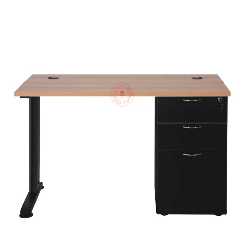 120cm150cm MJD Writing Table c/w 2D1F | Meja Office | Meja Pejabat