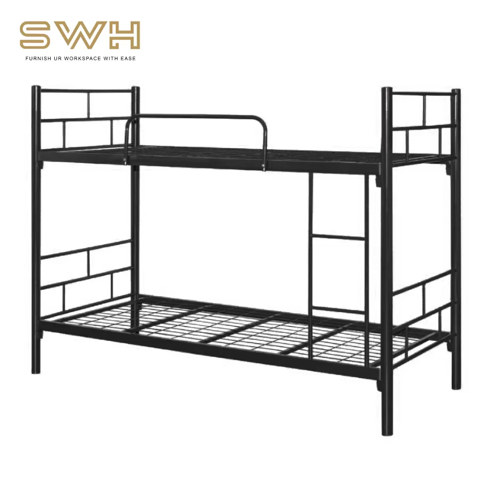 SWH DD02 Metal Double Decker Bedframe Katil Besi Asrama Sekolah Kilang