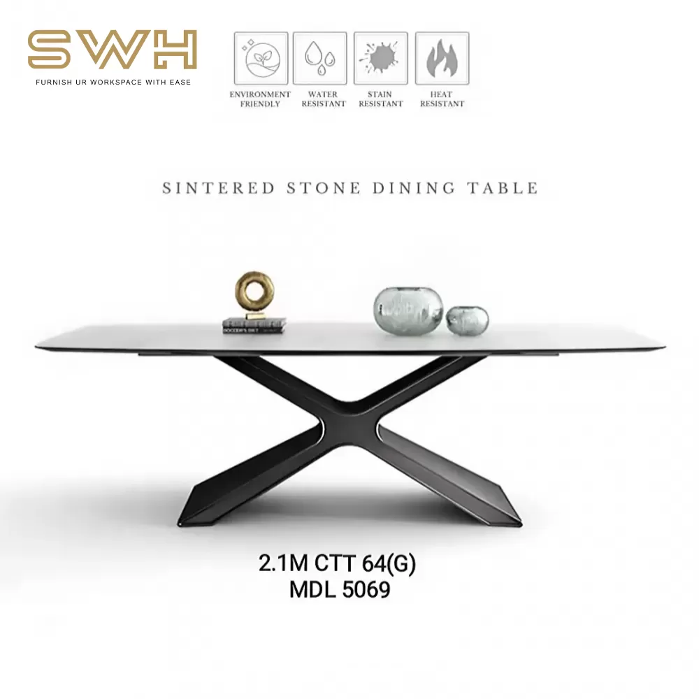 Sintered Stone Rectangle Dining Table Penang Malaysia 