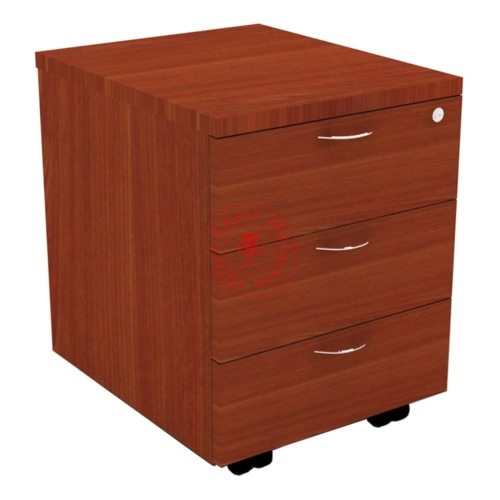 Full Cherry Mobile Pedestal 3 Drawers with Lock / Office Drawer / Side Drawer / Table Drawer / Laci Bergerak / Laci Berkunci / Laci Meja