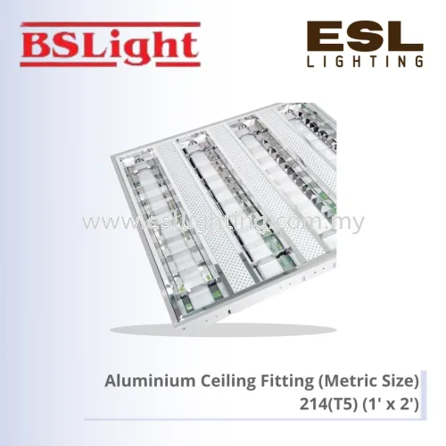 BSLIGHT ALUMINIUM CEILING FITTING (metric size) BMR 214(T5) (1'X2') WPC(50)