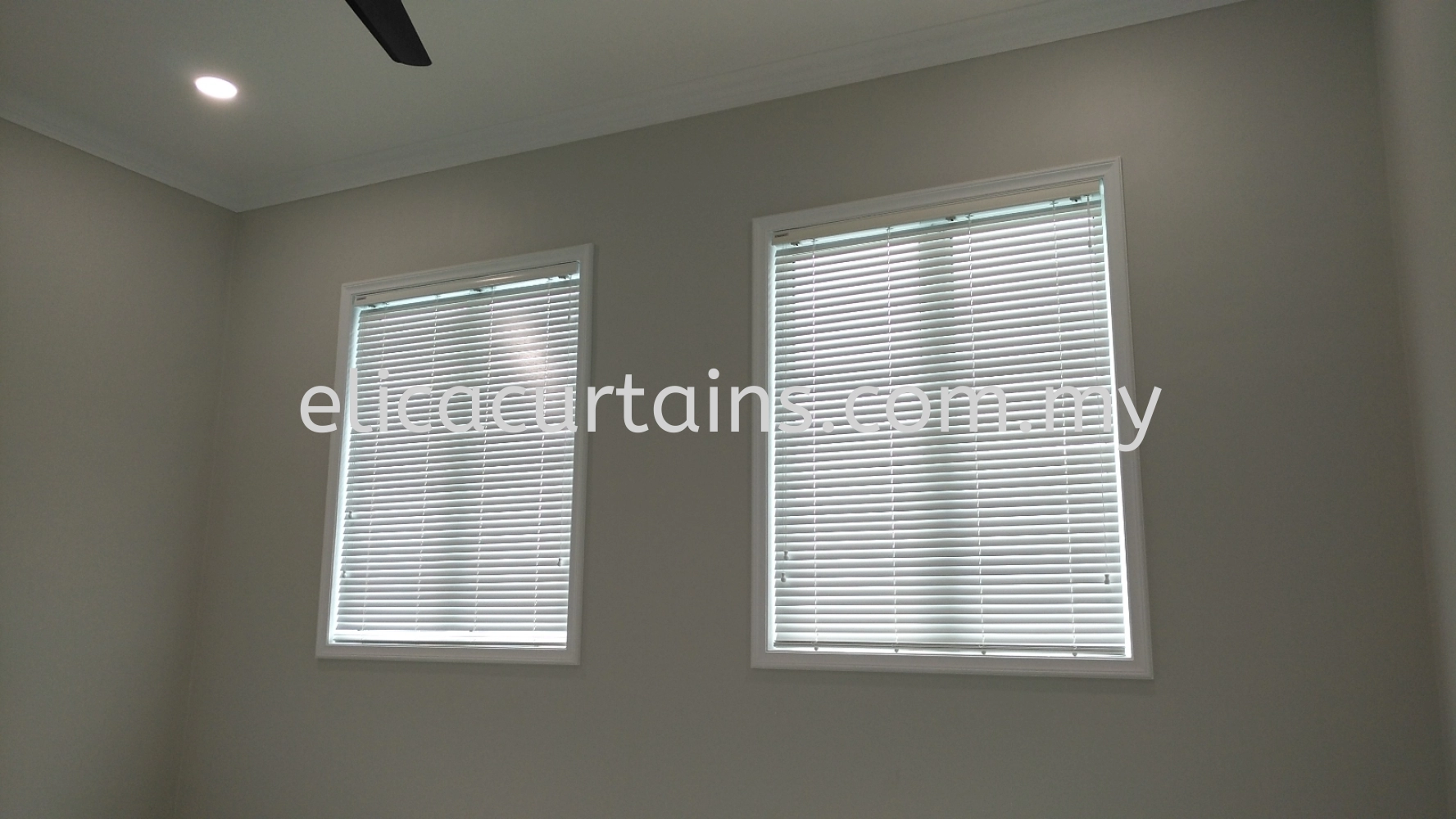 White Colour Wood Timber Blind, light Control, Bungalow Living.