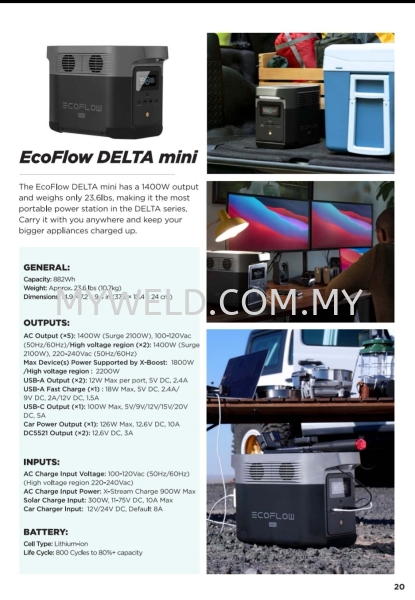 EcoFlow DELTA mini DELTA series Electrical Selangor, Malaysia, Kuala Lumpur (KL), Balakong Supplier, Distributor, Supply, Supplies | Myweld Equipment & Gases Sdn Bhd