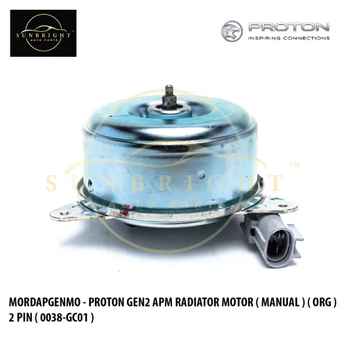 MORDAPGENMO - PROTON GEN2 APM RADIATOR MOTOR ( MANUAL ) ( ORG ) 2 PIN ( 0038-GC01 )