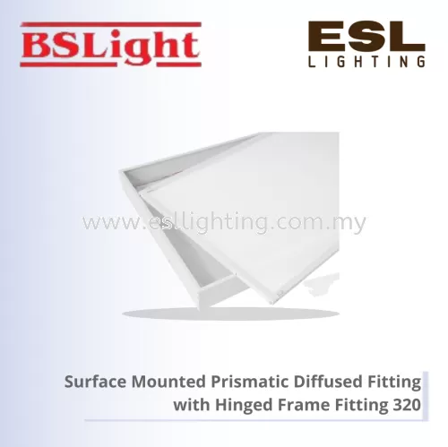 BSLIGHT SURFACE MOUNTED PRISMATIC DIFFUSER WITH HINGED FRAME FITTING BM/HF320