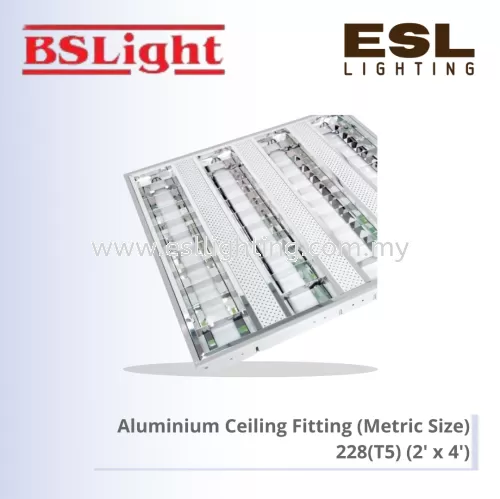 BSLIGHT ALUMINIUM CEILING FITTING (metric size) BMR 228(T5) (2'X4') WPC(50)