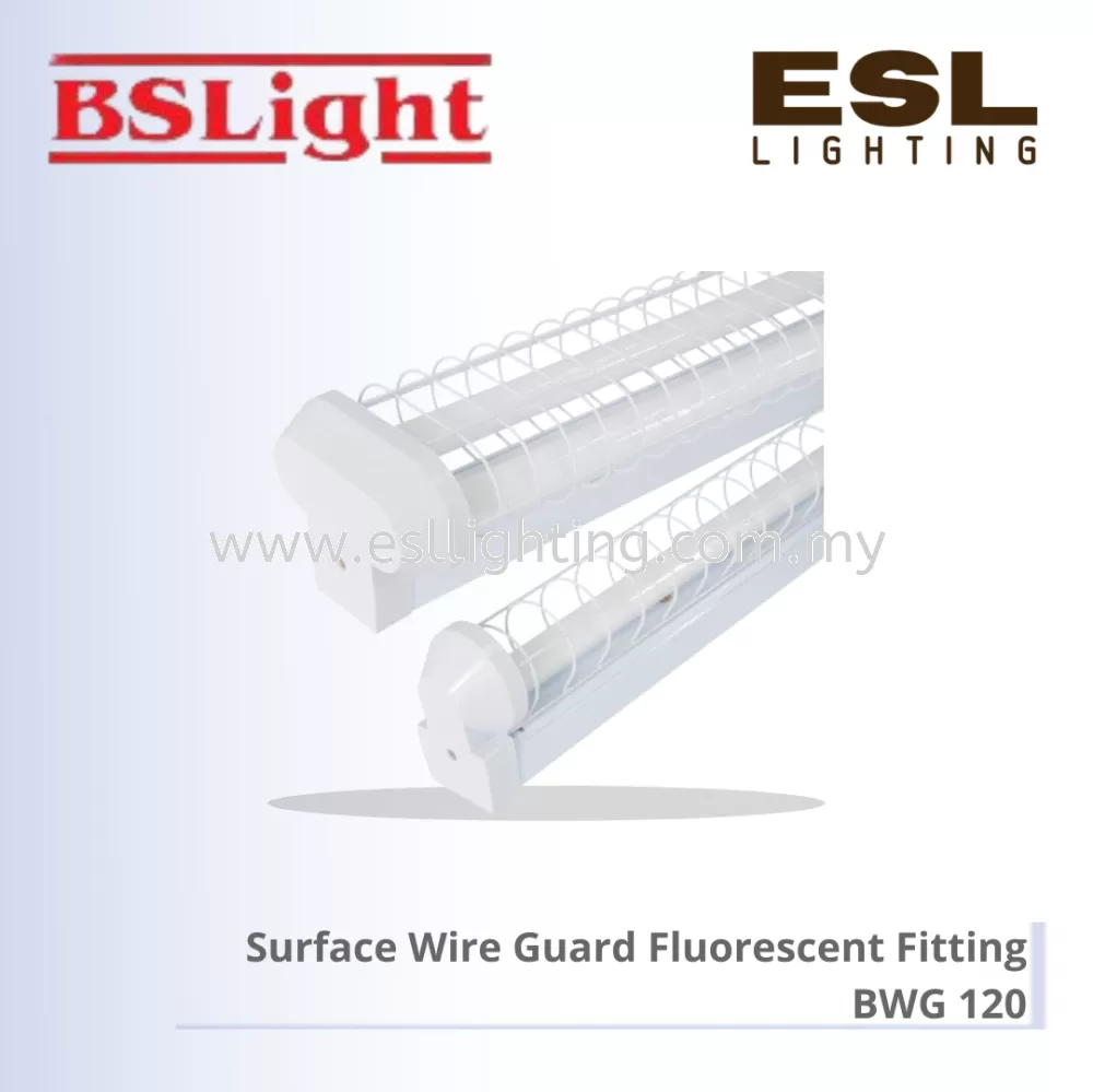 BSLIGHT SURFACE WIRE GUARD FLUORESCENT FITTING BWG 120 1 x 2 feet