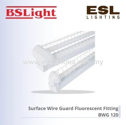 BSLIGHT SURFACE WIRE GUARD FLUORESCENT FITTING BWG 120 1 x 2 feet