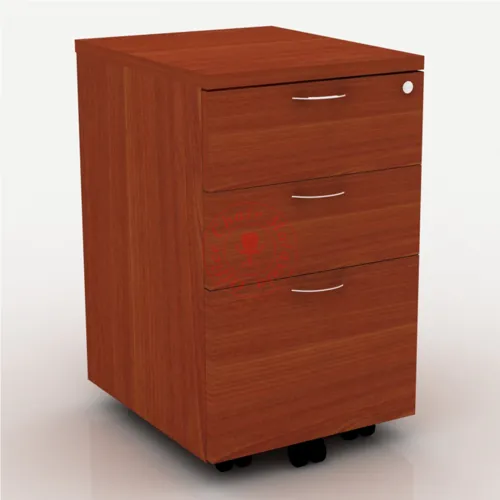 Full Cherry Mobile Pedestal 2D1F with Lock / Office Drawer / Side Drawer / Table Drawer / Laci Bergerak / Laci Berkunci / Laci Meja