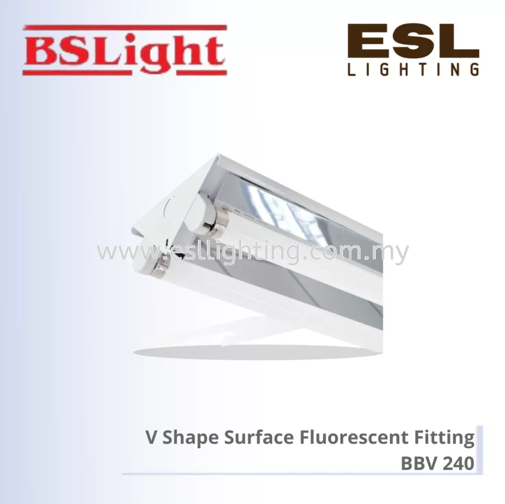 BSLIGHT V SHAPE SURFACE FLUORESCENT FITTING BBV 240 2 x 4 feet