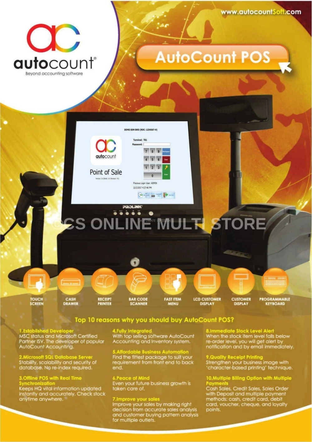 AutoCount POS V5.0 System (Window Based)