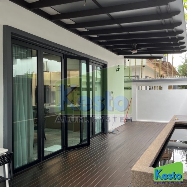  Premium Exposed Hinged Folding Door Johor Bahru (JB), Tebrau Contractor, Supplier, Supply | Kesto Aluminium System (JB) Sdn Bhd