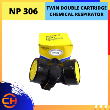 NP 306 TWIN DOUBLE CARTRIDGE CHEMICAL RESPIRATOR