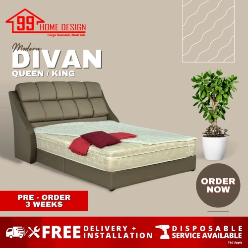 BD994 LEATHER DIVAN QUEEN / KING