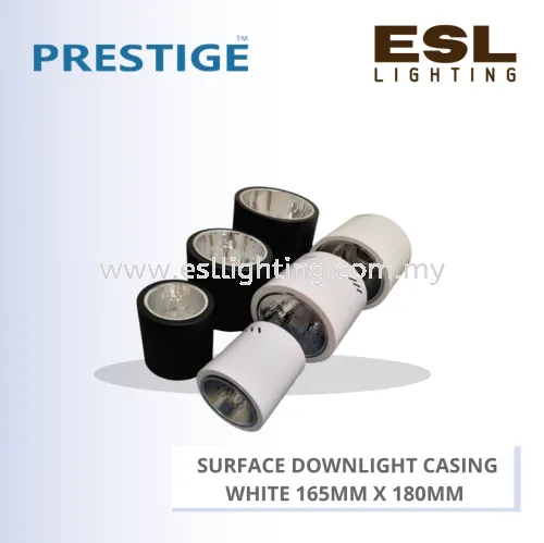 PRESTIGE SURFACE DOWNLIGHT CASING (WHITE) PLS 7006 RD WH 165MM X 180MM