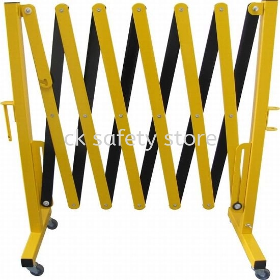 SAFETY BARRIER EXPANDING WITH OR WITHOUT WHEELS (YELLOW AND BLACK)