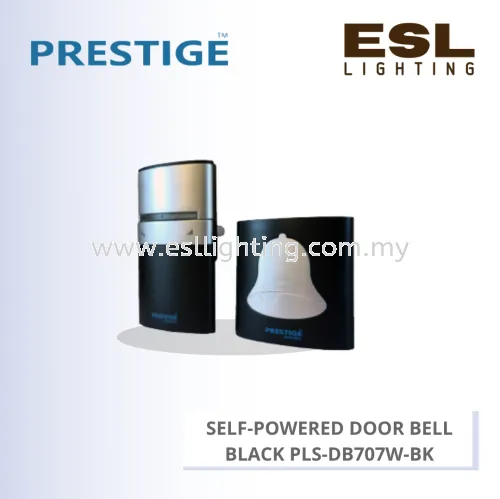 PRESTIGE SELF-POWERED DOOR BELL (BLACK) PLS-DB707W-BK