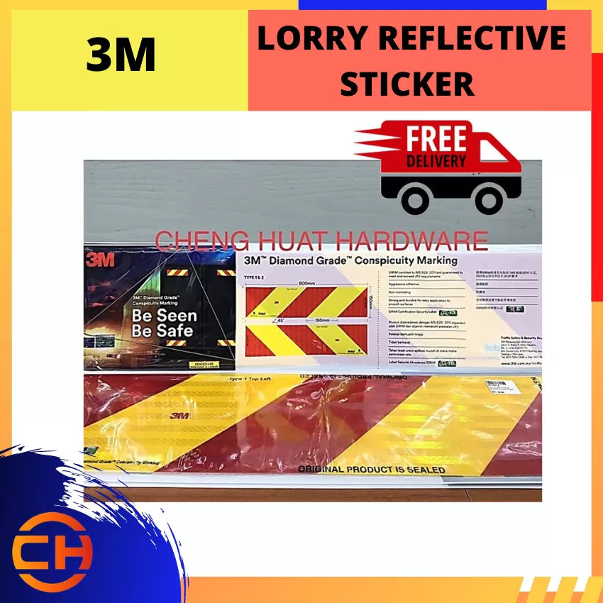 3M Lorry Reflective Sticker 150mm x 600mm