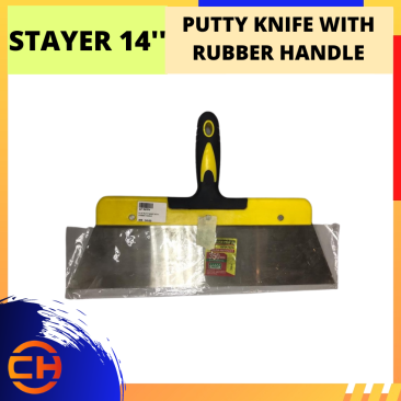 STAYER PUTTY KNIFE WITH RUBBER HANDLE [14'']