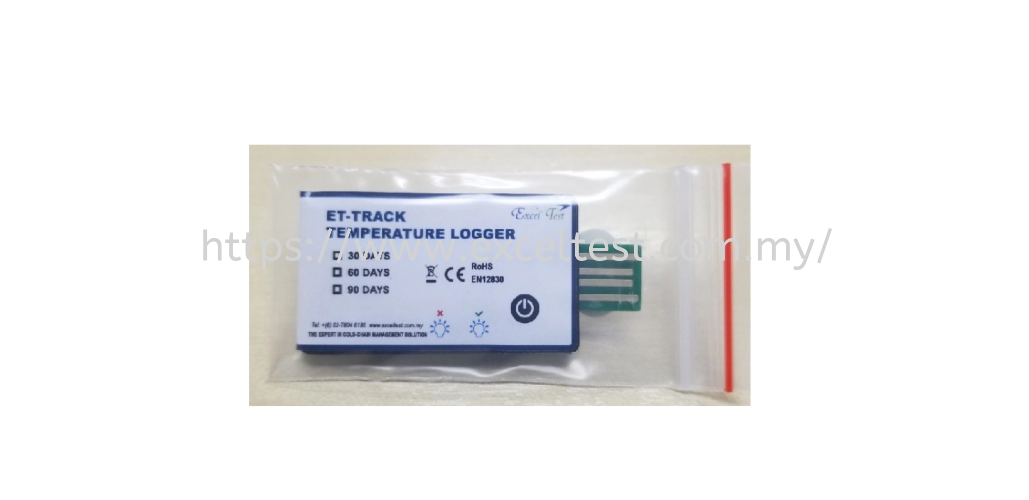 ET-Track Programmable Single-Use PDF Temperature Data Logger