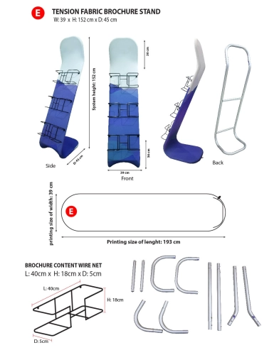 TENSION FABRIC BACKDROP SET - MODULE TYPE A SPECIFICATION BROCHURE STAND