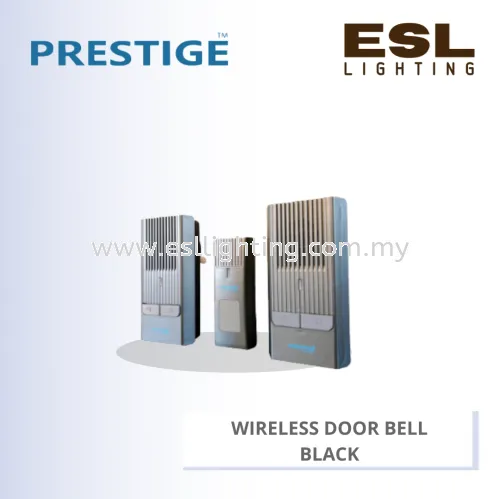 PRESTIGE WIRELESS DOOR BELL (BLACK) PLS-2XDB606W-BK