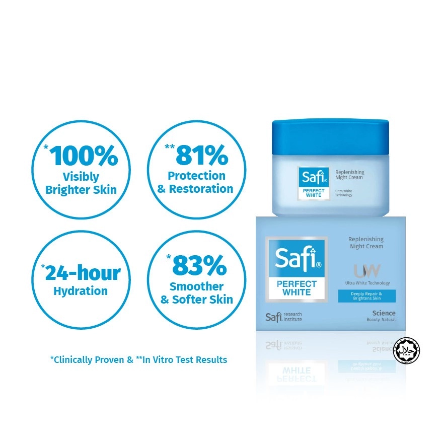 SAFI PERFECT WHITE REPLENISHING NIGHT CREAM - 45g