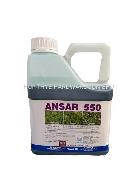 ANSAR 550 HERBICIDES AGROCHEMICALS Melaka, Malaysia, Batu Berendam, Krubong, Peringgit Supplier, Wholesaler, Supply, Supplies | HUP THYE HARDWARE SDN BHD