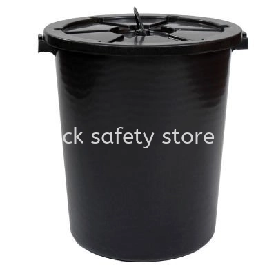 26 GALLON TRASH BIN-BLACK WITH COVER