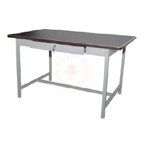 Steel Table with Centre Drawer