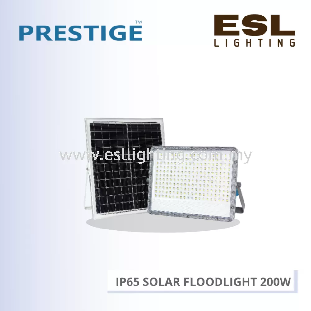 PRESTIGE IP65 SOLAR FLOODLIGHT 200W PLS-7200-FL 350MM X 350MM