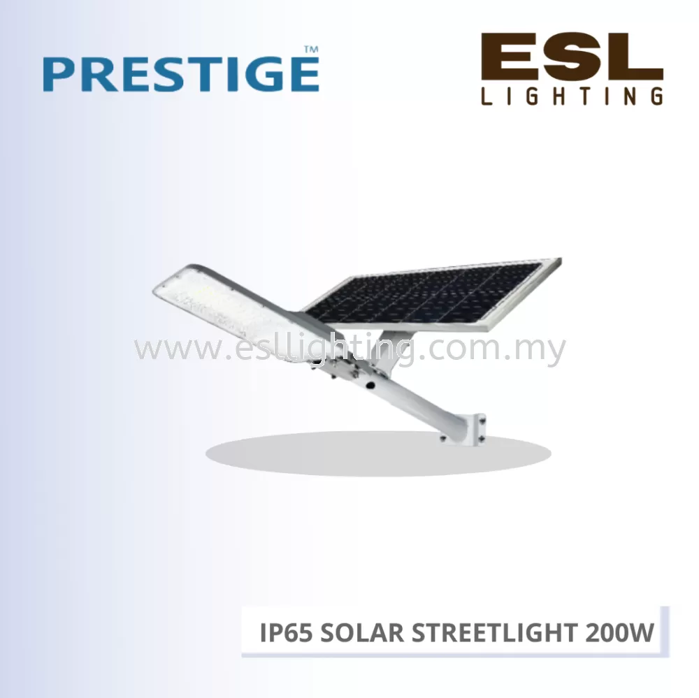 PRESTIGE IP65 SOLAR STREETLIGHT 200W - PLS-SL200-STL