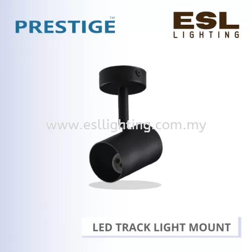 PRESTIGE LED TRACK LIGHT MOUNT GU10 BULB BLACK CEILING MOUNTED PCL 11005