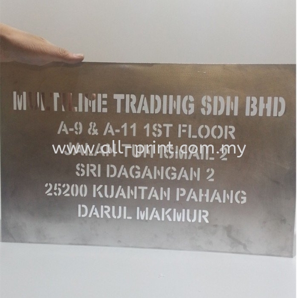 Stainless Steel Plate stainless steel plate Signboard Selangor, Malaysia, Kuala Lumpur (KL), Shah Alam Manufacturer, Supplier, Supply, Supplies | ALL PRINT INDUSTRIES