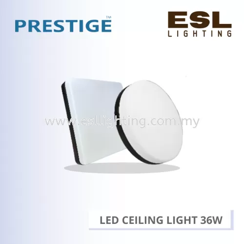 PRESTIGE LED CEILING LIGHT 24W PLS-24-CL-SQ-BK PLS-24-CL-BK ROUND SQUARE BLACK