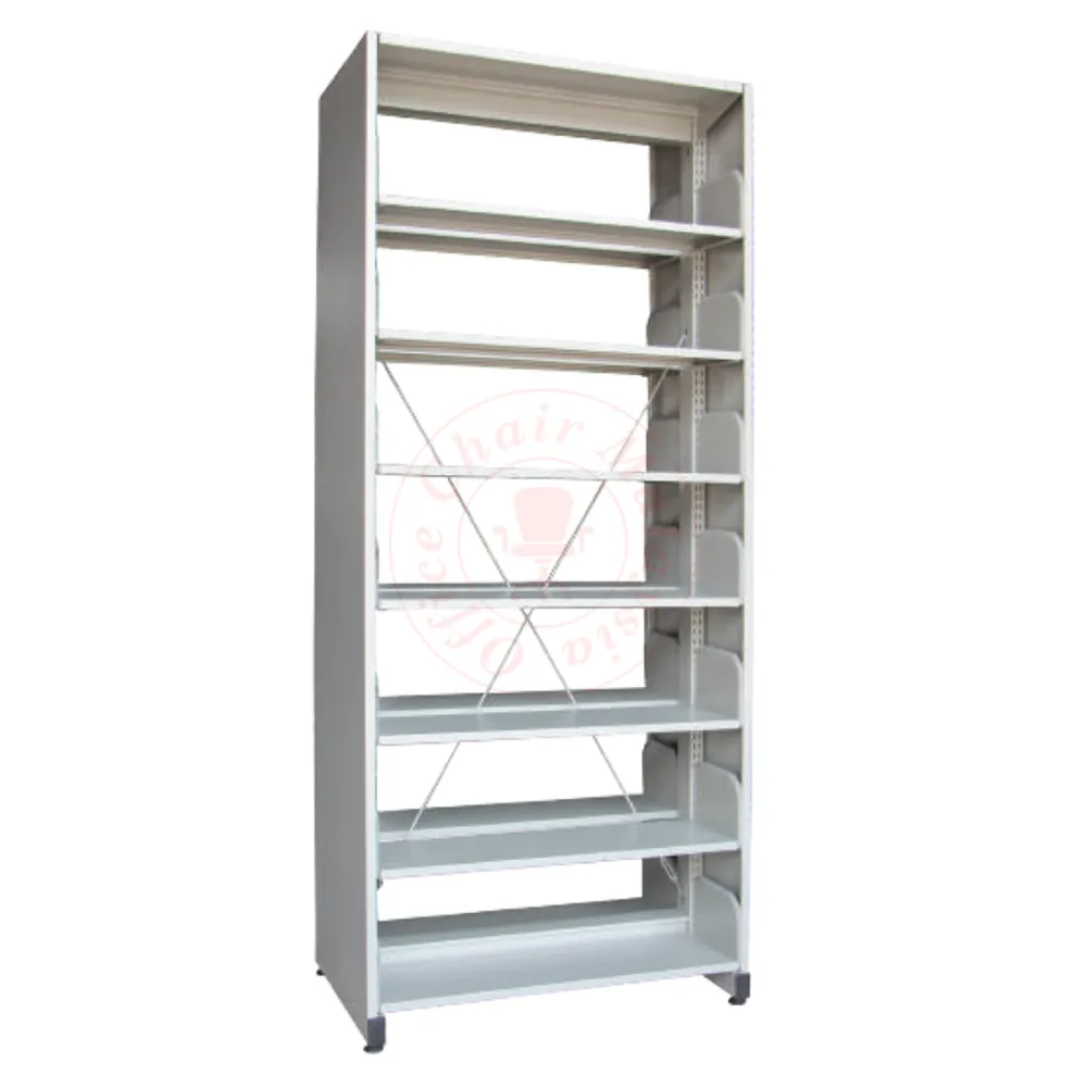 Library Rack Double Sided - 7 Level (with Side Panel)