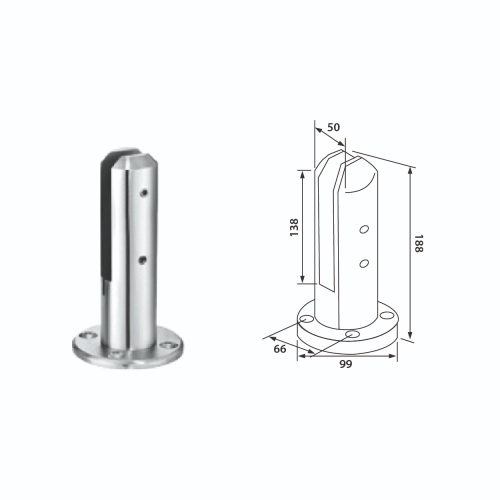 GLASS FENDING SPIGOTS - NON OPEN HOLE | OP-BS-R-150