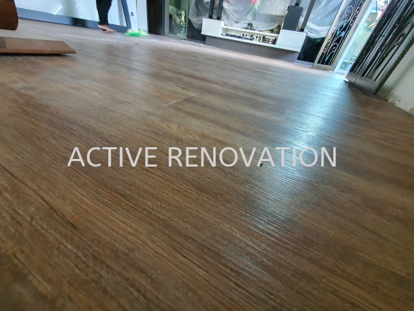 spc 5mm thk flooring  Laminate Flooring Interior & Exterior Design Muar, Johor, Malaysia Interior Decorator | ACTIVE RENOVATION CONTRACT