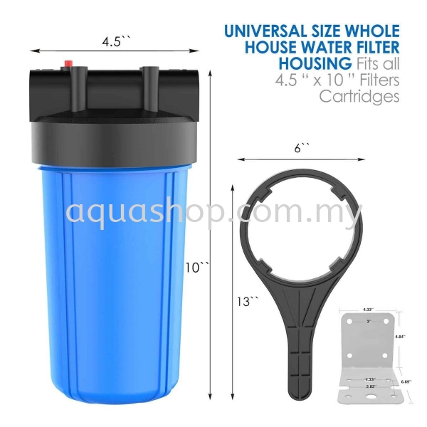 4.5"x10" inch Big Blue Jumbo Housing 10" x 4.5" inch Jumbo Filter Water Filter Housing  Selangor, Malaysia, Kuala Lumpur (KL), Ampang Supplier, Suppliers, Supply, Supplies | Aqua Shop (M) Sdn Bhd