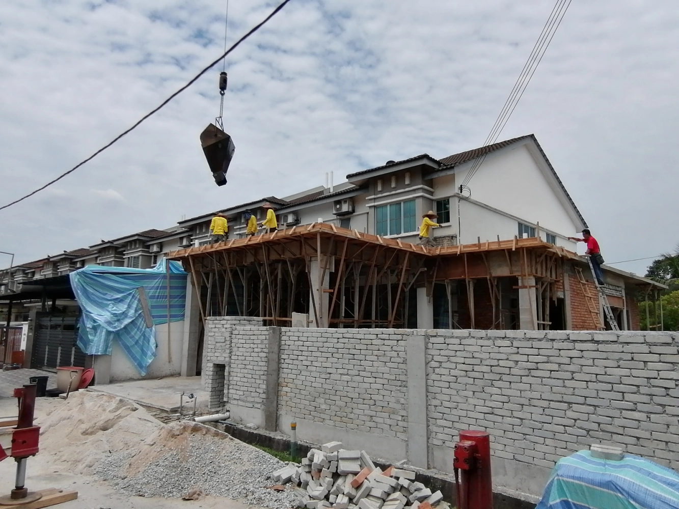 concreting car porch 