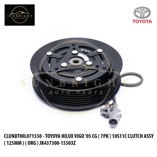 CLUNDTHIL071550 - TOYOYA HILUX VIGO '05 CG ( 7PK ) 10S11C CLUTCH ASSY ( 125MM ) ( ORG ) JK437300-15503Z