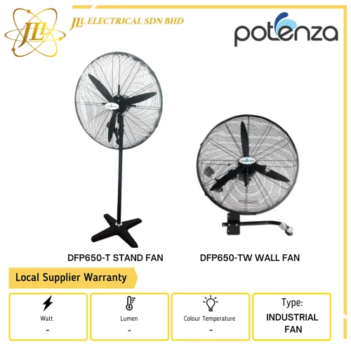 POTENZA DFP SERIES 26'' INDUSTRIAL STAND AND WALL FAN [DFP650-T/DFP650-TW]