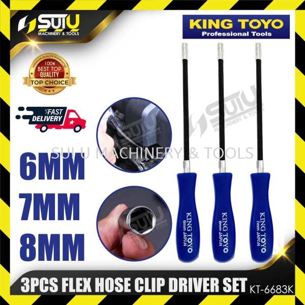 KING TOYO KT-6683K / KT 6683K 3PCS 6/7/8MM Flex Hose Clip Driver Set Screwdriver & Nut Driver Hand Tool Kuala Lumpur (KL), Malaysia, Selangor, Setapak Supplier, Suppliers, Supply, Supplies | Sui U Machinery & Tools (M) Sdn Bhd