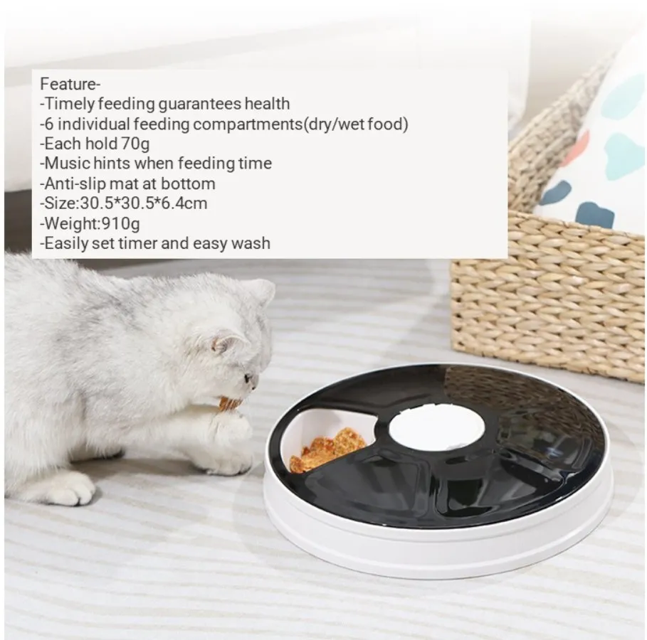 Automatic Food Feeder For Pets With Timer&Music/Pet Feeder/Pet Food Dispenser 