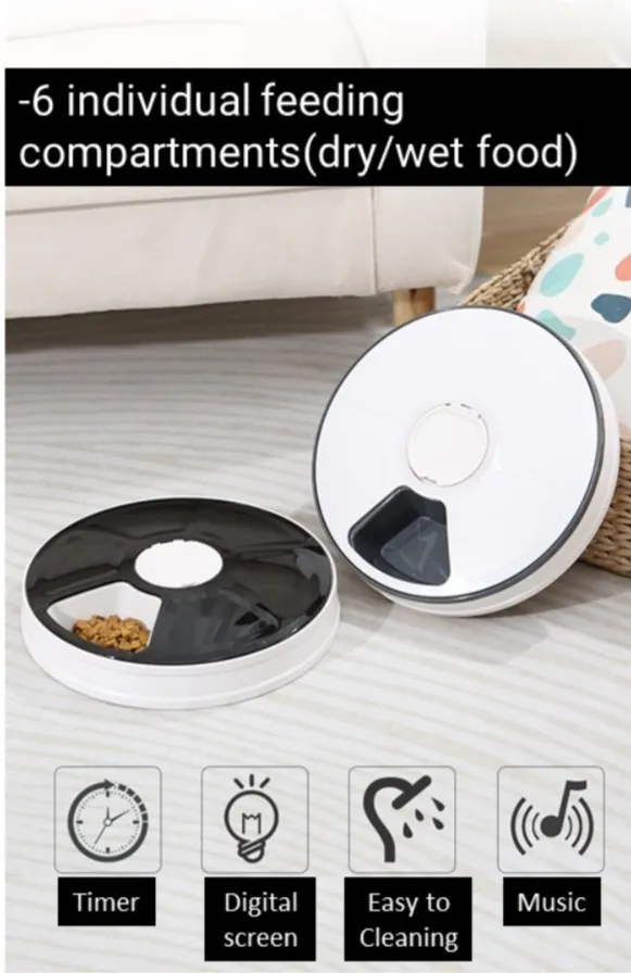 Automatic Food Feeder For Pets With Timer&Music/Pet Feeder/Pet Food Dispenser 