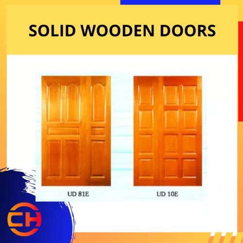 SOLID WOODEN DOORS UD 81E UD 10E [52"X83" / PAIR]