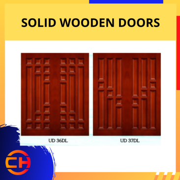 SOLID WOODEN DOORS UD 36DL UD 37DL [67" X 83" / PAIR]